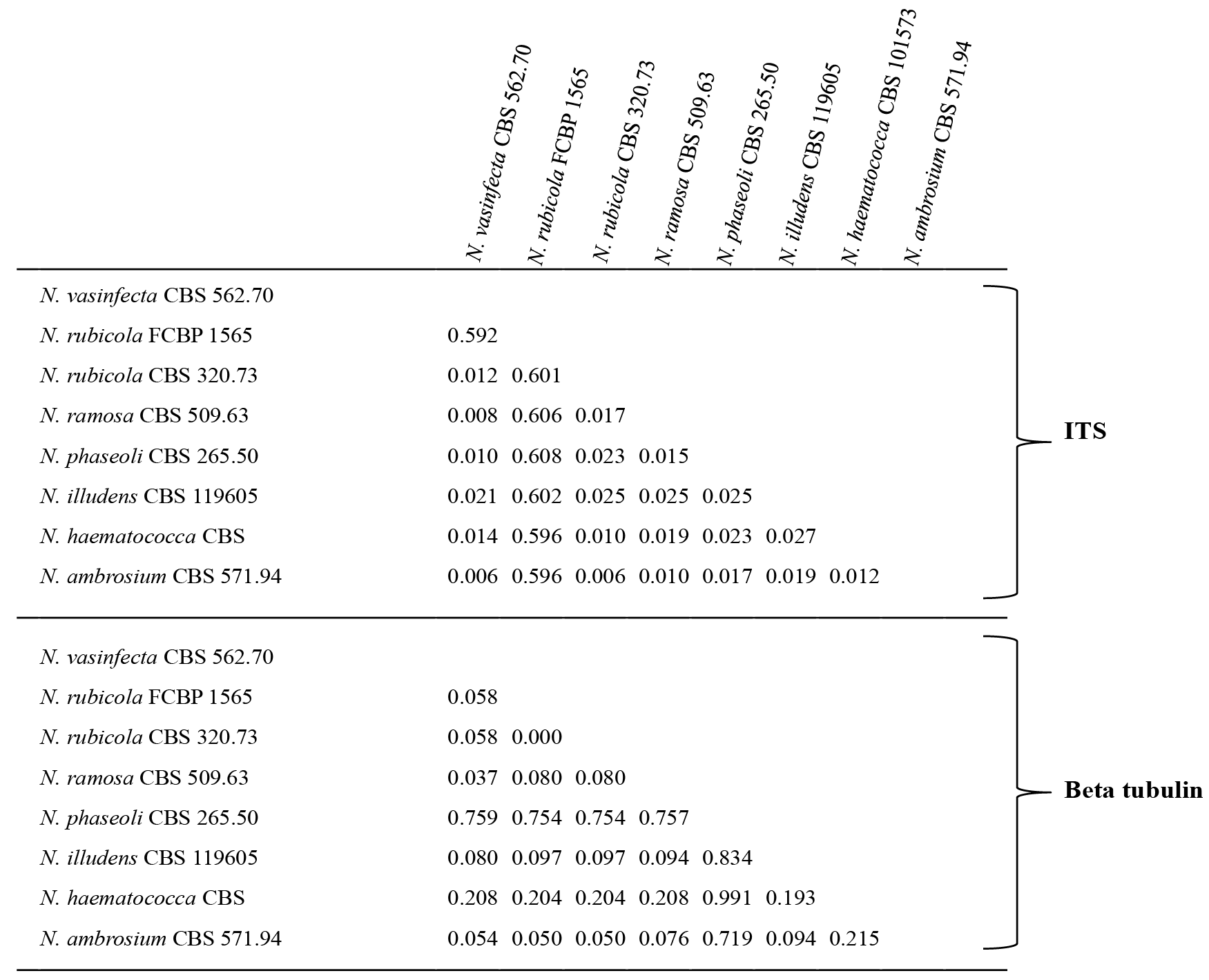 Table 1: